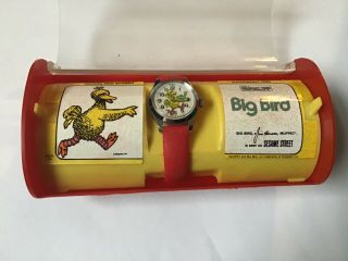 Vintage Big Bird Sesame Street Bradley Time Watch 2