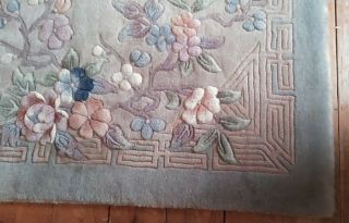 Exquisite Art Deco Chinese Silk Rug (vintage/semi Antique?) 5 
