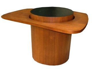 Vintage 60s Teak MARTINI Side Table by RS Associates for 1967 EXPO MCM Space Age 4