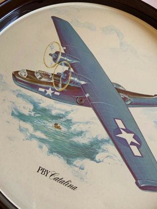 Vgc – Vintage World War Ii Pby Catalina Airplane Metal/tin Serving Tray | Beer