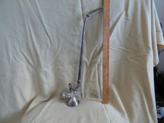 Old Chinese Asian Poppy Opium Tobacco Pipe Silver Plate Over Copper 23” Tall