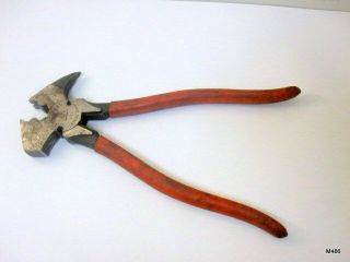 Vintage/antique Crescent 1936 - 10 254mm Barbed Wire Fence 10 " Pliers Multi - Tool