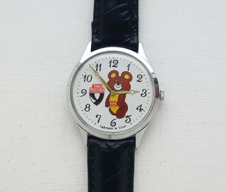 Vintage Soviet Russian Watch Chaika Olympic Games,  Moscow 1980.  Bear Ussr