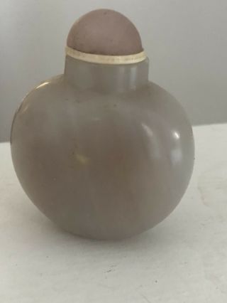 Chinese White Jade Snuff Bottle - (well Hollowed) Outstanding Antique