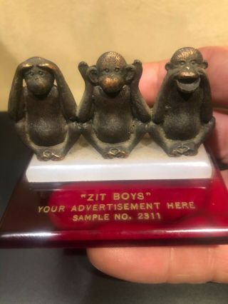 Awesome Antique Salesman’s Sample Advertising Display Paperweight
