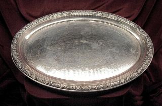 Antique International Silver Prelude Oval Tray W46