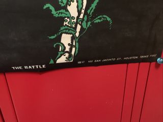 The Battle Peace American Flag Vintage Blacklight Poster 1969 Houston 3