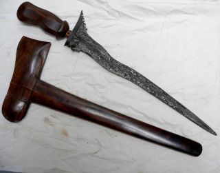 3 Luk Bali Keris Djangkung W Pamor Blade Kris: Sword Dagger Indonesia