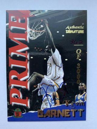 Kevin Garnett Signed Auto 1995 Signature Rookies Prime Card Celtics Timberwolves