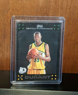 Kevin Durant 2007 Topps Black Rc 112 Jersey Nets,  Sonics,  Thunder