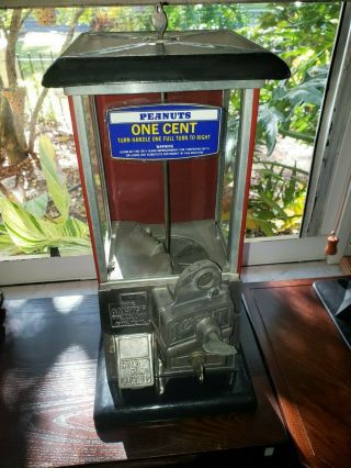 1923 Antique Red The Master 1 Cent Machine Penny Vending