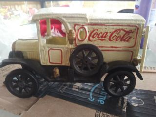 Vintage Coca - Cola Cast Iron Delivery Truck Coke With Extra Wheel