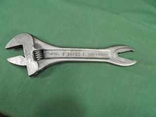 Vintage 2 Headed Adj Wrench,  Alligator End By Bahco 31 Volvo Antique Tool