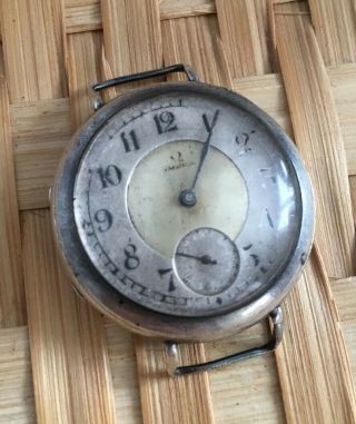 Omega Ww1 Military Trench Watch Silver