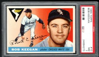 1955 Topps Low 10 Bob Keegan Chicago White Sox Clean/tough Graded Psa 7
