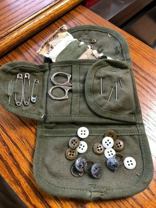 Vintage Boy Scouts Bsa Sewing Mending Kit With Some Contents