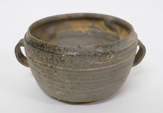 Antique Asian Korean Stoneware Pottery Bowl Pot Silla Dynasty 57bc - Ad935