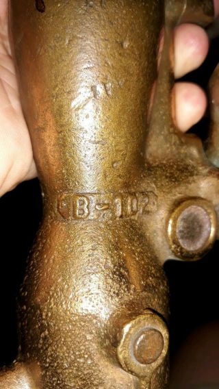 Very Rare Antique Vintage Brass Carburetor Marked G100 /B102. 2