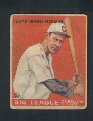1933 Goudey 5 Babe Herman Gvg Rc Rookie Cubs 125820