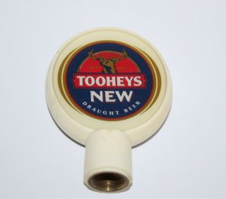 Vintage Tooheys Draught Beer Bar Tap Top Man Cave Cream Oval