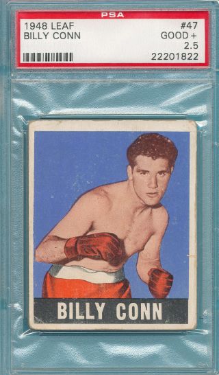 Solid Psa 2.  5 Good,  Billy Conn 1948 Leaf Boxing 49 Graded Gd Plus Vintage Tphlc