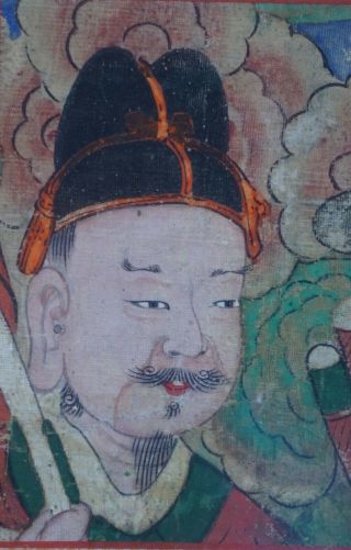 Very Fine Korean Joseon Dynasty 18th 19th Nobleman Painting On Fabric