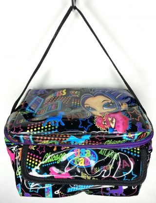 Vtg Lisa Frank Glamour Girl Diva Zippered Lunch Bag Box Tote (- Read)