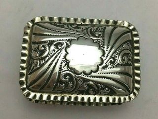 Antique Victorian Repousse Sterling Silver Pill Snuff Box 1899 2