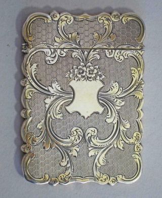 Stunning Silver Card Case Top Quality Antique Sterling Silver Card Case 1852