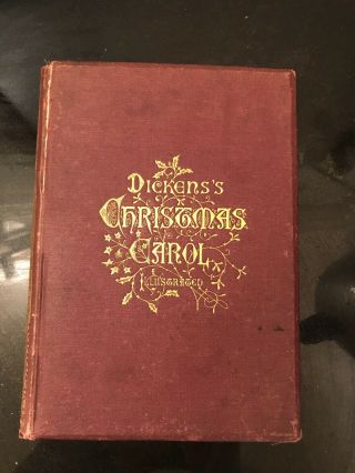 Charles Dickens A Christmas Carol 1869 Early Illustrated Edition Antique Book