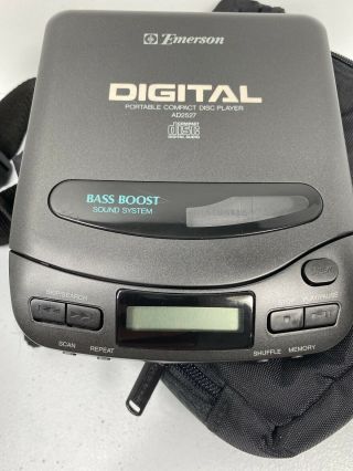 Vintage Emerson Portable CD Compact Disc Player with Bass Boost Model AD2527 2