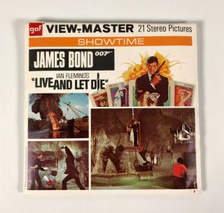 Vintage Gaf View - Master James Bond 007 Live And Let Die Reels Packet Roger Moore