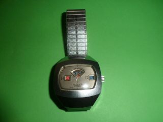 Sicura (rare Breitling) Vintage Watch Jump Hour Jumping Hour Digital Swiss Made