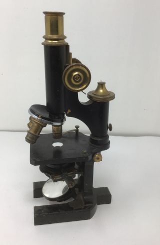 Vintage Bausch & Lomb Microscope Brass Fancy Science Scientific Antique