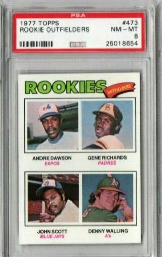 1977 Topps 473 Andre Dawson Rookie Psa 8 Nrmt Montreal Expos Rc Baseball