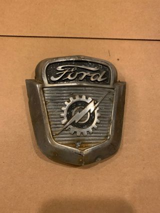 Vintage Ford Truck Hood Emblem Badge 1953 1954 1955 1956 F100 Pickup Panel F250