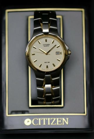 Citizen 5510 Two Tone Stainless Steel Date Window Wrist Watch