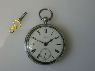 Antique Chester Hallmarked Solid Silver Fusee Pocket Watch Dated 1885. 3