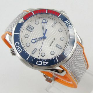 41mm Bliger Sterile White Dial Sapphire Glass Ceramic Bezel Automatic Mens Watch