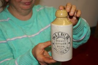 Vintage The C.  F.  Gay Co.  Ginger Beer Pre - Prohibition Stoneware Bottle Sign