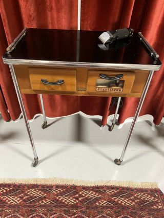 Vintage Antique 1920s And 1930s Paidar Barber Table/sterilizer Cabinet