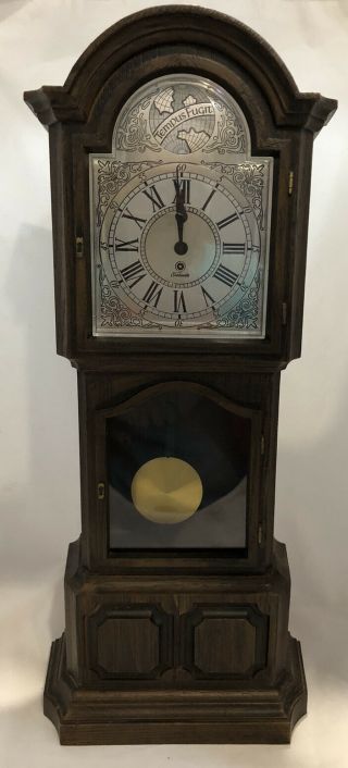 Vintage Sunbeam Plastic Electric Pendulum Mini Grandfather Clock