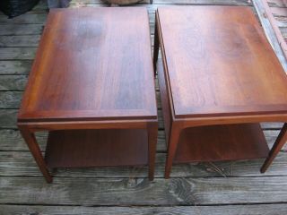 Pair (2) Vintage Lane Mid Century Modern Solid End Table Model 997 - 05,