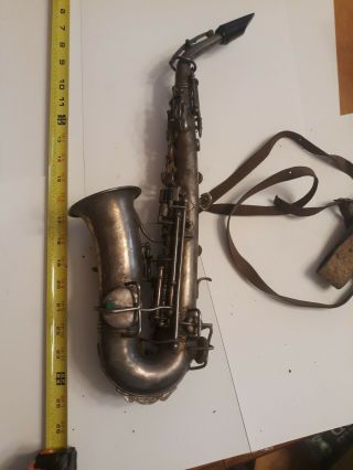 Antique Ca 1916 Lyon & Healy American Professional Alto Low Pitch Saxophone