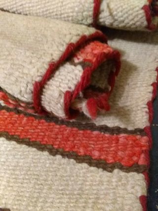 Navajo Rug Saddle Blanket Antique Native American Indian Weaving Germantown Yarn