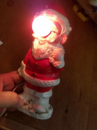 Vintage Sana Claus With Light Up Nose,  Kreiss?