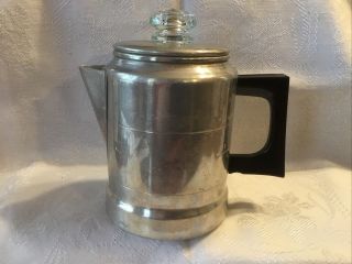 Comet Small Vintage 5 Cup Aluminum Coffee Pot Camping Stove Top Pot Only