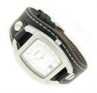 Fossil Fuel Damen Armband Uhr Leder Schwarz Datum Jr - 8129 5atm Batterie N103