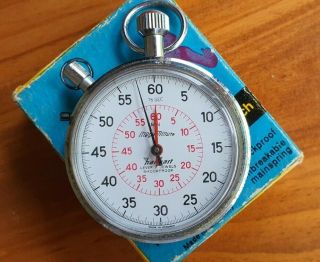 Vintage Hanhart Megaminute Stopwatch.  Lever 7 Jewels.  Made In Germany.