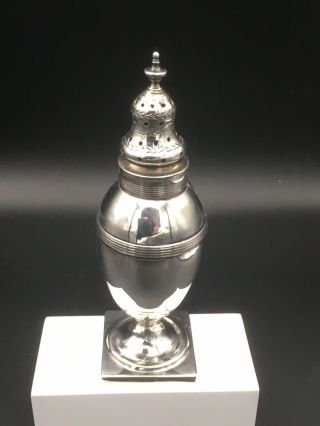 Fine Quality George Iii Solid Silver Pepper Caster - Pot Crispin Fuller 1802